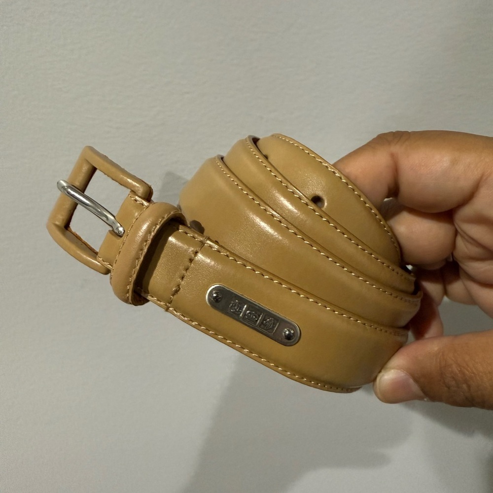 NWOT LRL Lauren‎ Ralph Lauren Tan Nude Italian Leather Belt L 39”